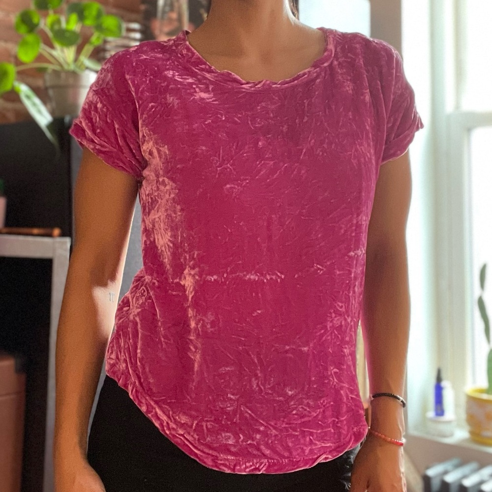 Zara Crushed Velvet Top